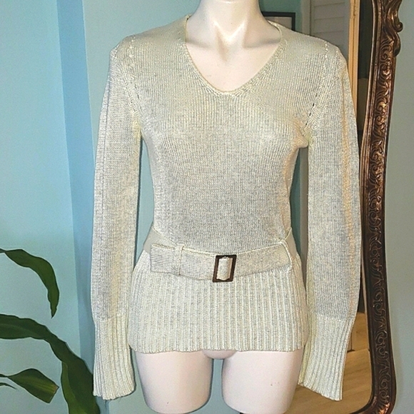 uN Deux Trois Belted Sweater - Picture 1 of 10